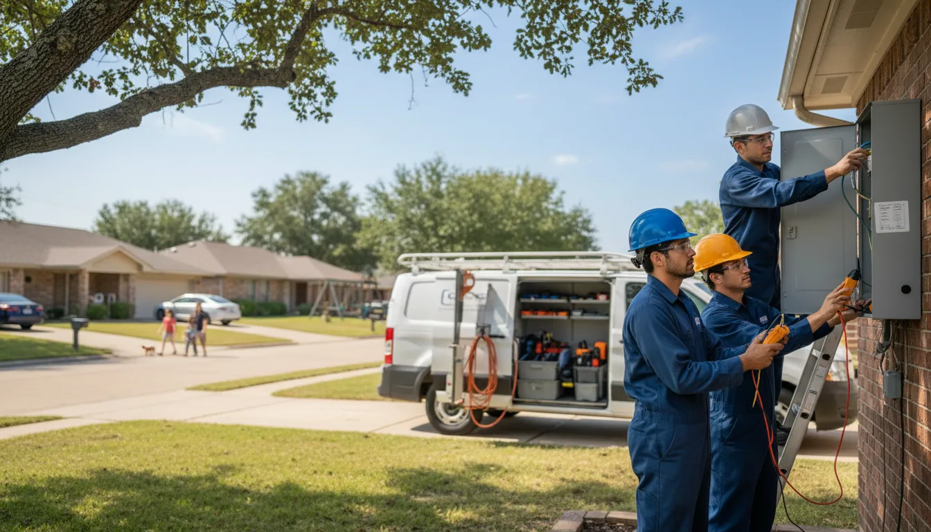Certified electrician providing emergency electrical services in Talpa, TX